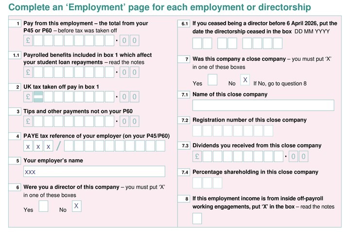 Directors tax return